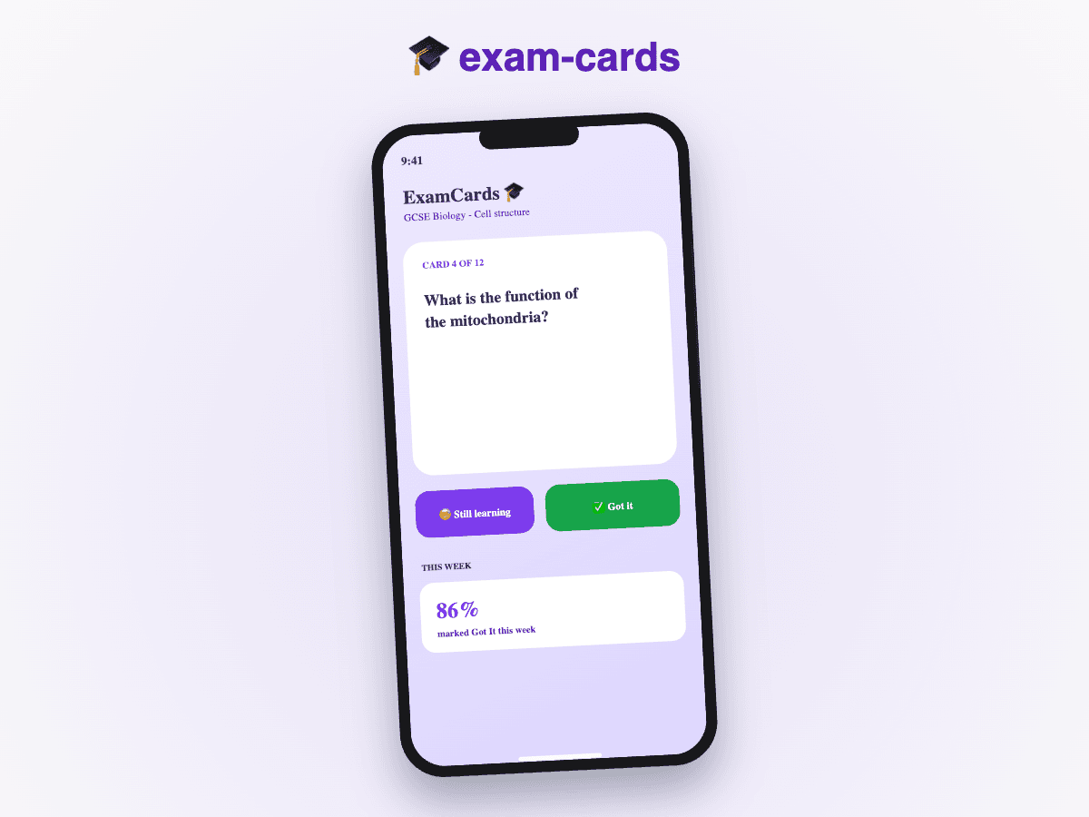 exam-cards screenshot 1