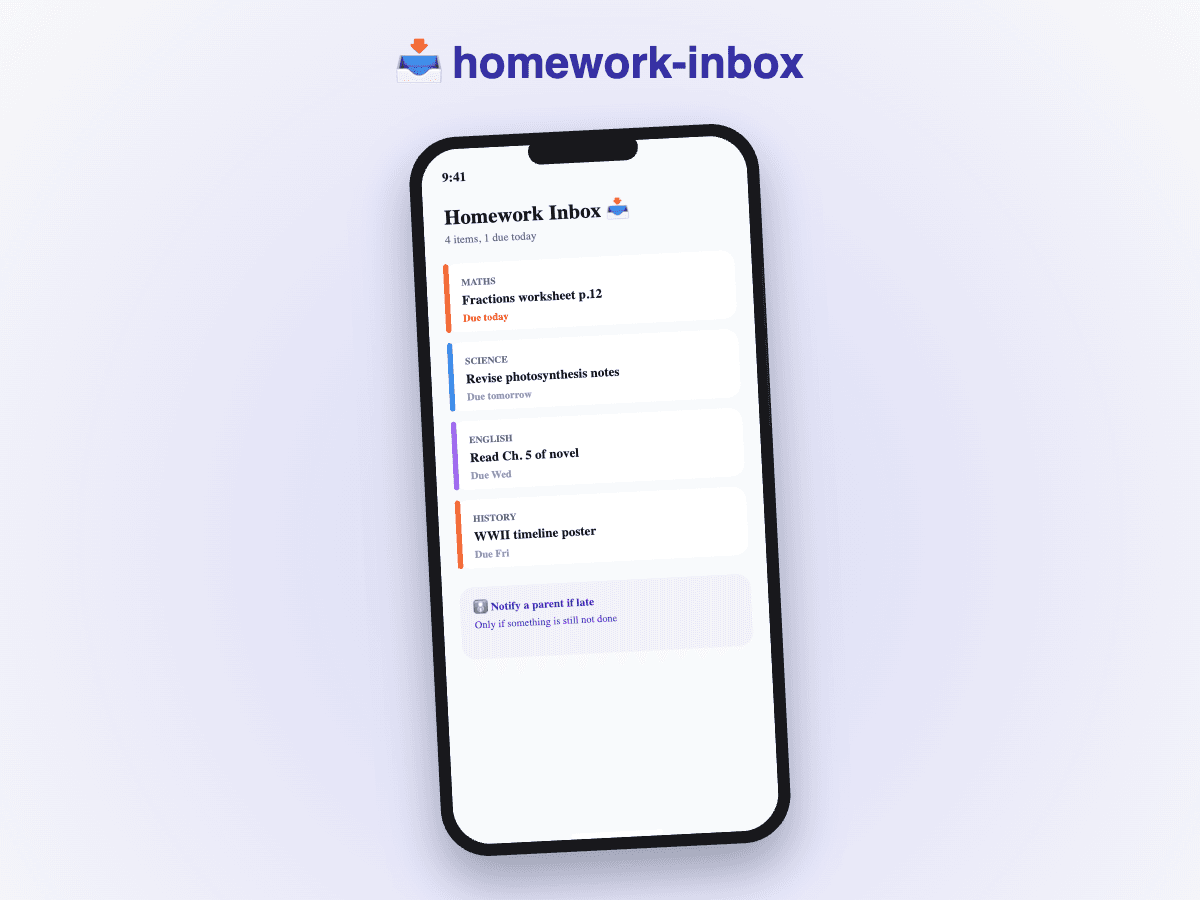 homework-inbox screenshot 1