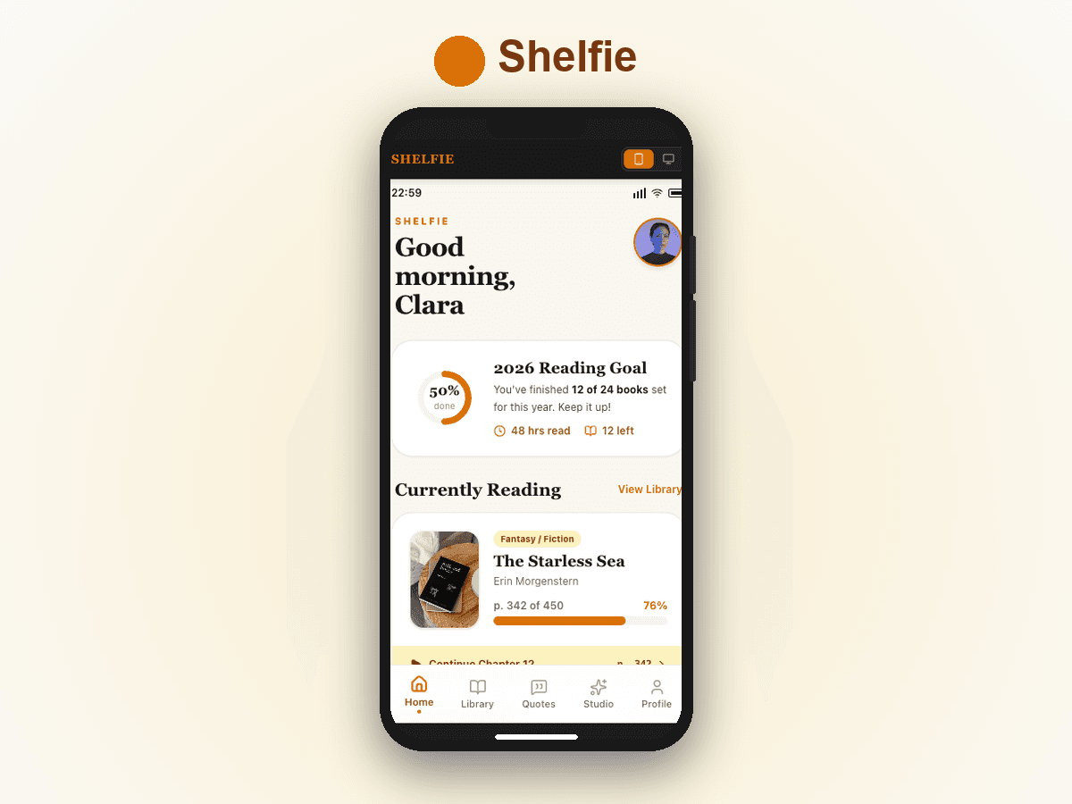 Shelfie screenshot 1